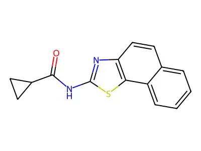 N-(naphtho[2,1-d]thiazol-2-yl)cyclopropanecarboxamide structure