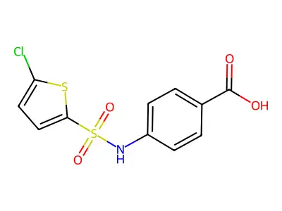 4-(5-Chlorothiophene-2-sulfonamido)benzoic acid structure