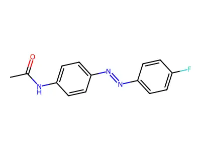 N-[4-[(4-fluorophenyl)diazenyl]phenyl]acetamide structure