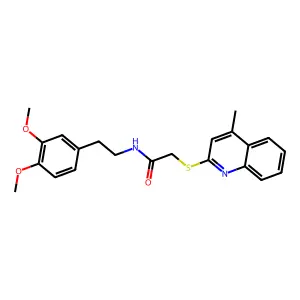 N-[2-(3,4-dimethoxyphenyl)ethyl]-2-[(4-methylquinolin-2-yl)sulfanyl]acetamide structure