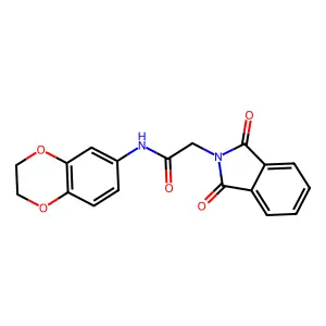 N-(2,3-dihydrobenzo[b][1,4]dioxin-6-yl)-2-(1,3-dioxoisoindolin-2-yl)acetamide structure