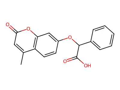 [(4-methyl-2-oxo-2H-chromen-7-yl)oxy](phenyl)acetic acid structure