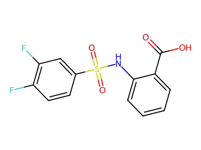 2-(3,4-Difluorobenzenesulfonamido)benzoic acid structure