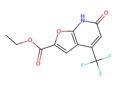 ethyl 6-oxo-4-(trifluoromethyl)-7H-furo[2,3-b]pyridine-2-carboxylate structure