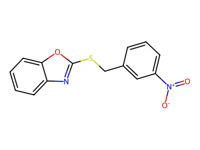 2-[(3-Nitrophenyl)methylsulfanyl]-1,3-benzoxazole structure