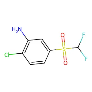 2-Chloro-5-((difluoromethyl)sulfonyl)aniline structure