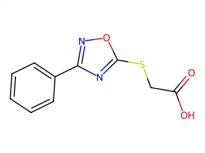2-[(3-phenyl-1,2,4-oxadiazol-5-yl)sulfanyl]acetic Acid structure