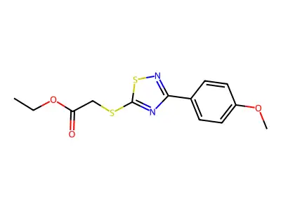 2-[[3-(4-Methoxyphenyl)-1,2,4-thiadiazol-5-yl]thio]acetic acid ethyl ester structure