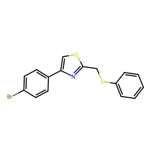 4-(4-Bromophenyl)-2-[(phenylsulfanyl)methyl]-1,3-thiazole structure