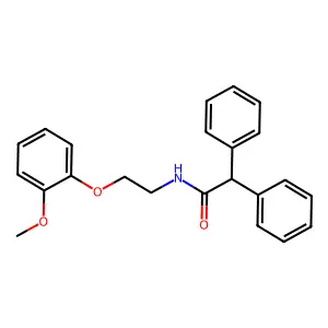 N-[2-(2-methoxyphenoxy)ethyl]-2,2-diphenylacetamide structure