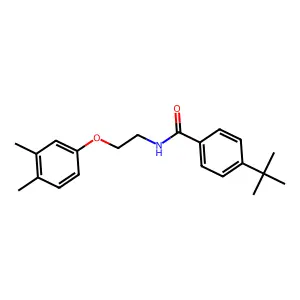 4-tert-butyl-N-[2-(3,4-dimethylphenoxy)ethyl]benzamide structure