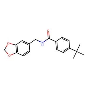 N-(1,3-benzodioxol-5-ylmethyl)-4-tert-butylbenzamide structure