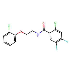 2-chloro-N-[2-(2-chlorophenoxy)ethyl]-4,5-difluorobenzamide structure