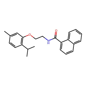 N-[2-(5-methyl-2-propan-2-ylphenoxy)ethyl]naphthalene-1-carboxamide structure