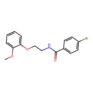 4-bromo-N-[2-(2-methoxyphenoxy)ethyl]benzamide structure