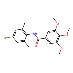 N-(4-bromo-2,6-dimethylphenyl)-3,4,5-trimethoxybenzamide structure