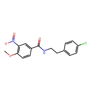 N-[2-(4-chlorophenyl)ethyl]-4-methoxy-3-nitrobenzamide structure