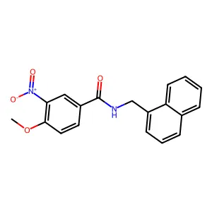 4-methoxy-N-(naphthalen-1-ylmethyl)-3-nitrobenzamide structure