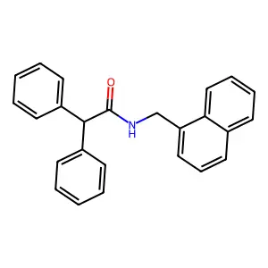 N-(naphthalen-1-ylmethyl)-2,2-diphenylacetamide structure