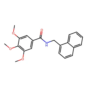 3,4,5-trimethoxy-N-(naphthalen-1-ylmethyl)benzamide structure