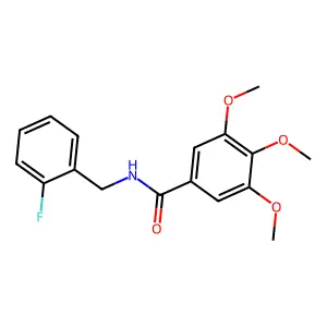 N-(2-fluorobenzyl)-3,4,5-trimethoxybenzamide structure