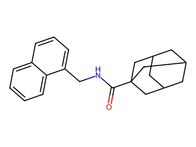 N-(naphthalen-1-ylmethyl)adamantane-1-carboxamide structure