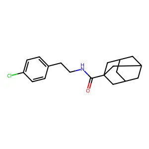 N-[2-(4-chlorophenyl)ethyl]adamantane-1-carboxamide structure