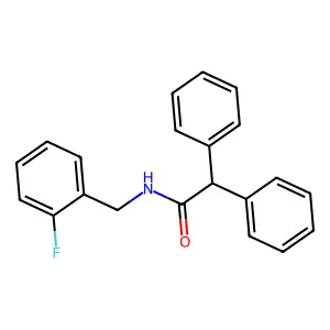 N-[(2-氟苯基)甲基]-2,2-二苯基乙酰胺 structure