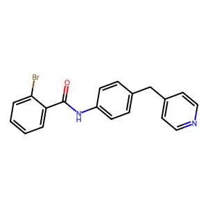 2-溴-N-[4-(吡啶-4-基甲基)苯基]苯甲酰胺 structure