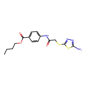 Butyl 4-[[2-[(5-amino-1,3,4-thiadiazol-2-yl)thio]acetyl]amino]benzoate structure