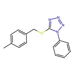 5-[(4-Methylphenyl)methylsulfanyl]-1-phenyltetrazole structure
