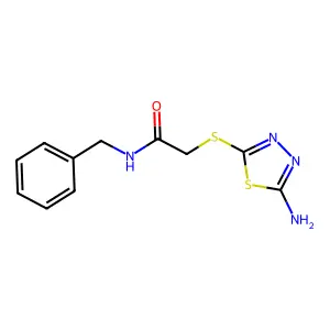 2-[(5-amino-1,3,4-thiadiazol-2-yl)sulfanyl]-N-benzylacetamide structure