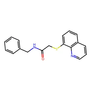 N-苄基-2-(喹啉-8-基硫基)乙酰胺 structure