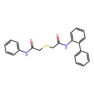 2-[2-oxo-2-(2-phenylanilino)ethyl]sulfanyl-N-phenylacetamide structure
