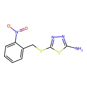 2-Amino-5-({2-nitrobenzyl}sulfanyl)-1,3,4-thiadiazole structure