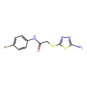 2-[(5-amino-1,3,4-thiadiazol-2-yl)sulfanyl]-N-(4-bromophenyl)acetamide structure