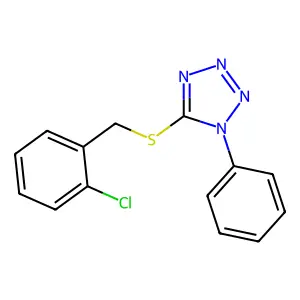 5-[(2-Chlorophenyl)methylsulfanyl]-1-phenyltetrazole structure