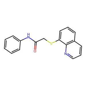 N-苯基-2-(喹啉-8-基硫基)乙酰胺 structure