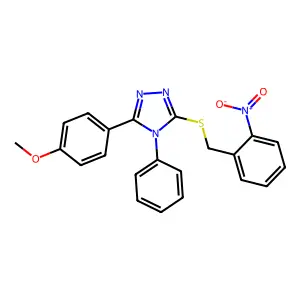 3-(4-Methoxyphenyl)-5-[(2-nitrophenyl)methylsulfanyl]-4-phenyl-1,2,4-triazole structure