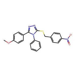 3-(4-Methoxyphenyl)-5-[(4-nitrophenyl)methylsulfanyl]-4-phenyl-1,2,4-triazole structure
