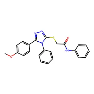 2-((5-(4-Methoxyphenyl)-4-phenyl-4H-1,2,4-triazol-3-yl)thio)-N-phenylacetamide structure