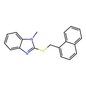 1-Methyl-2-(naphthalen-1-ylmethylsulfanyl)benzimidazole structure