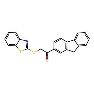 2-(1,3-Benzothiazol-2-ylsulfanyl)-1-(9H-fluoren-2-yl)ethanone structure