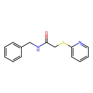 N-benzyl-2-pyridin-2-ylsulfanylacetamide structure