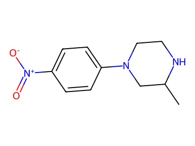 3-Methyl-1-(4-nitrophenyl)piperazine structure