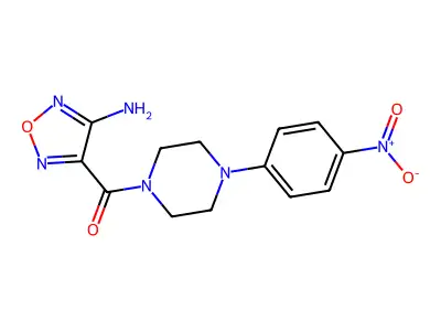 (4-Amino-1,2,5-oxadiazol-3-yl)[4-(4-nitrophenyl)-1-piperazinyl]methanone structure