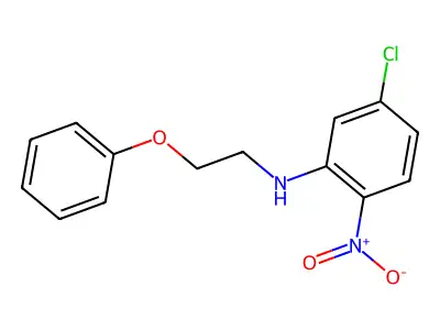 5-chloro-2-nitro-N-(2-phenoxyethyl)aniline structure