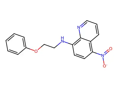 5-nitro-N-(2-phenoxyethyl)quinolin-8-amine structure