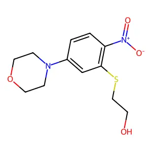 2-(5-Morpholin-4-yl-2-nitrophenyl)sulfanylethanol structure