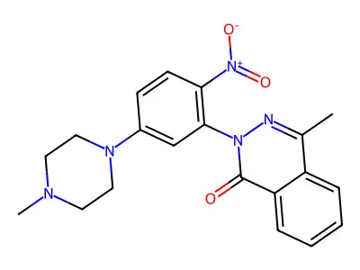 4-Methyl-2-[5-(4-methylpiperazin-1-yl)-2-nitrophenyl]phthalazin-1-one structure